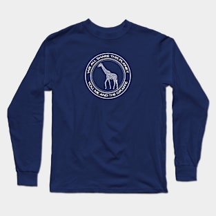 Giraffe - We All Share This Planet - meaningful nature design Long Sleeve T-Shirt